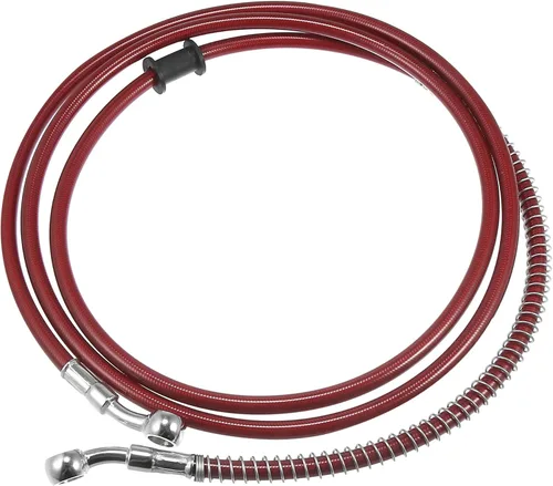 Miniatura 8 de Motoforti 74.8 pulgadas de longitud 0.394 in ID motocicleta línea de freno hidráulico tubo de manguera de aceite de acero inoxidable trenzado cable