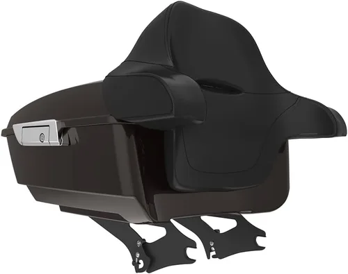 Miniatura 127 de King Tour Pack para Harley Alpine Green, cierre de paquete turístico, portaequipajes superior, soporte de montaje negro, placa de metal para Harley