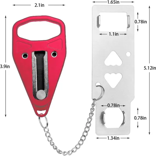 Cerradura de puerta portátil para viajes, dispositivo de seguridad de autodefensa para puerta para hogar, apartamento, hotel, motel, dormitorio