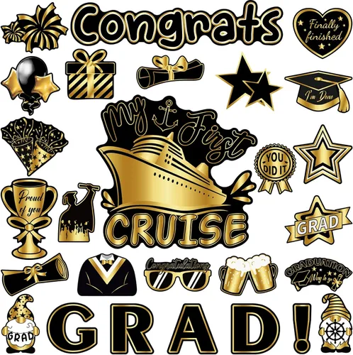 Leumoi 27 imanes de graduación para puerta de crucero 2026, divertidos imanes magnéticos reutilizables para puerta de crucero para graduación,