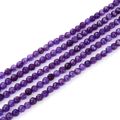 Miniatura 4 de Adabele GH-G17 - 2 hebras de piedras preciosas curativas de jade morado natural de 25/64 pulgadas (0.394 in), cuentas sueltas redondas facetadas
