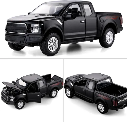 Miniatura 4 de SASBSC Camioneta de juguete F150 para niños de 3-8 años, camiones de juguete para niños de 4-7 años, modelo de camión de metal fundido a presión