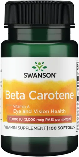 Miniatura 2 de Swanson Betacaroteno (Vitamina A) Piel Ojo Sistema Inmunológico Salud Antioxidante Apoyo 10000 Iu (3000 mcg) 100 cápsulas blandas