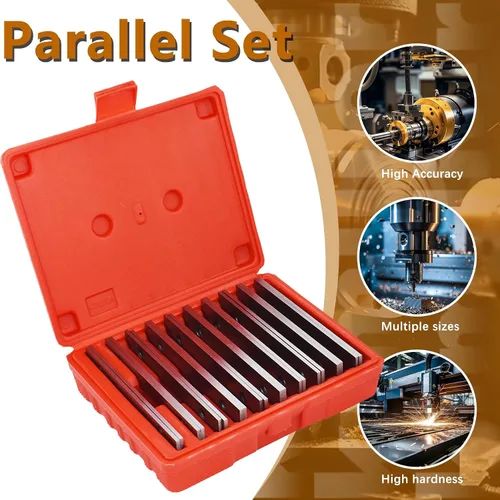 Miniatura 6 de kimllier 10 pares de 1/8 x 6 pulgadas de acero paralelo conjunto de alta precisión de calibre de calibre de bloque maquinista emparejado delgado