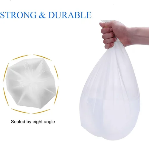 Miniatura 5 de Bolsas de basura pequeñas de 4 galones, bolsas de basura para cestas de basura para baño, cocina, oficina, hogar, dormitorio, automóvil
