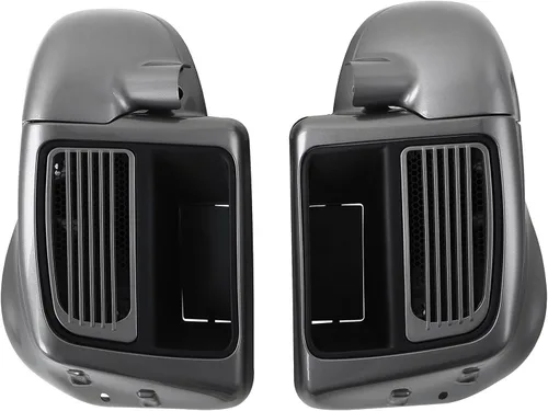 Miniatura 9 de HR3 Color a juego 2017RGU Billet Plata/Negro Vívido Carenados Inferiores Ventilados Compatible con Harley Ultra Limited 2014 y posteriores