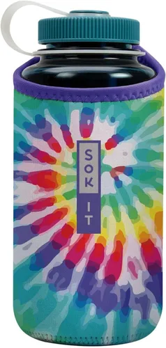 Miniatura 29 de Sok It BotlSok Funda para botella de agua con cubierta de neopreno aislante (Floral abstracto, se ajusta a CamelBak o Nalgene de 12 onzas)
