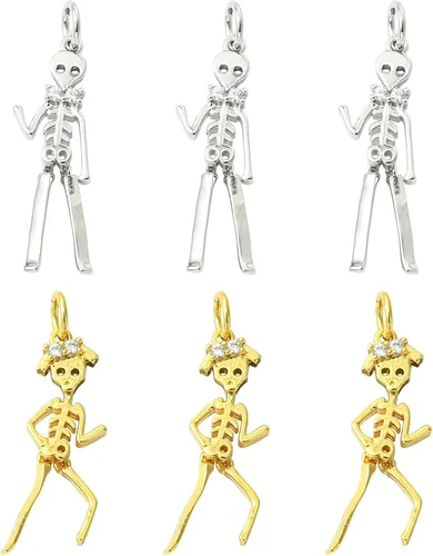 Miniatura 23 de Stiesy Dijes de latón dorado para hacer joyas, colgantes a granel para collares, pulseras, aretes, manualidades, Vidrio, Sin piedra preciosa