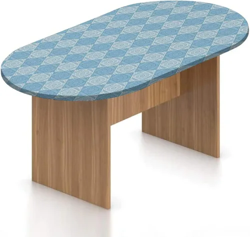 Miniatura 9 de XISUNYA Mantel ovalado ajustable para patio, mantel geométrico de poliéster elástico, mantel ajustable con estampado tribal, se adapta a mesas