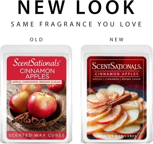 Miniatura 4 de Scentsationals Cubos de cera perfumados – Manzanas de canela – Paquete de cera de fragancia, calentador eléctrico para el hogar, ambientador