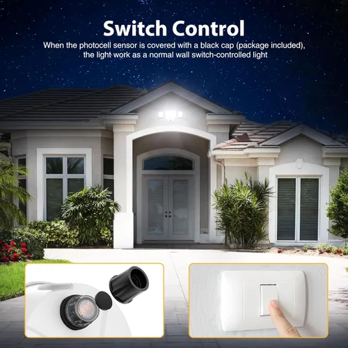 Miniatura 4 de Onforu 70W Luz de inundación LED del atardecer al amanecer, 7000LM Iluminación exterior de seguridad blanca, Luminaria IP65 impermeable al aire