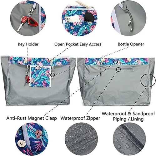 Miniatura 4 de CONTAIL Bolsa de mano de gran capacidad de 21.5 pulgadas con forro totalmente impermeable, convertible como bolsa húmeda y seca