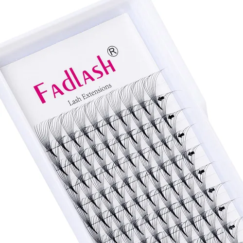 Miniatura 46 de Extensiones de pestañas postizas en abanico 10D Extensiones de pestañas postizas prefabricadas 0.05 0.07 de grosor Extensiones de pestañas postizas