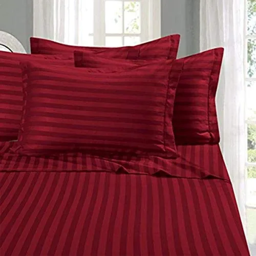 Miniatura 10 de Elegant Comfort 1500 Premier resistente a las arrugas y a la decoloración, juego de sábanas de lujo suave y sedoso de calidad de hotel a rayas