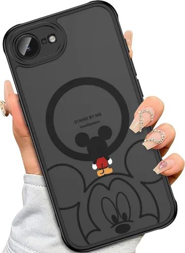 Miniatura 12 de Funda para iPhone 16 Pro Max [Compatible con MagSafe], diseño bonito, magnético, negro translúcido, mate, con borde de TPU suave y parte trasera