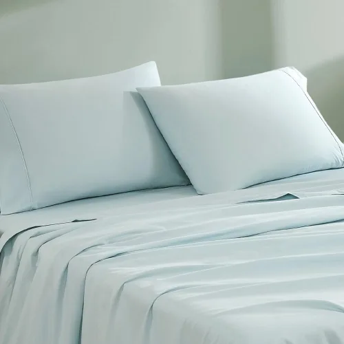 Miniatura 17 de Linen Closet Juego de 4 piezas de sábanas de 100% algodón orgánico tamaño completo, tejido de percal, crujiente, fresco, suave y duradero, sábanas