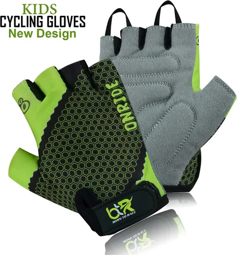 Miniatura 2 de Guantes de ciclismo para niños con agarre mejorado, acolchado de seguridad para niños, diseño transpirable y duradero, para niños y niñas, de 3 a 12