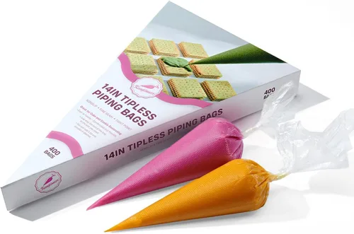 Miniatura 11 de Keenpioneer Bolsas desechables de 14 pulgadas para decoración y repostería, bolsa de pastelería sin puntas para tartas, glaseado de crema