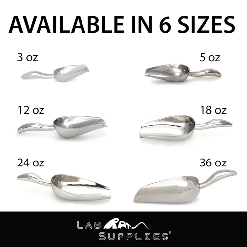 Miniatura 3 de Cuchara de acero inoxidable de 3 onzas, 8.25 pulgadas de largo x 2.4 pulgadas de ancho, para hielo, comida para perros y gatos, palomitas de maíz