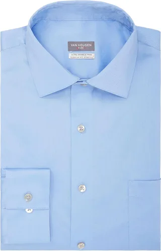 Miniatura 3 de Van Heusen Camisa de vestir para hombre ajuste regular sin arrugas cuello flexible elástico