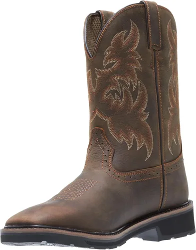Miniatura 6 de Wolverine Botas de trabajo Rancher con punta cuadrada de 10 pulgadas para hombre, Marrón