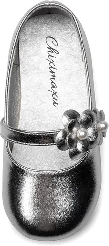Miniatura 6 de Chiximaxu Shinning Flower Slip on Mary Jane para niñas (niños pequeños)