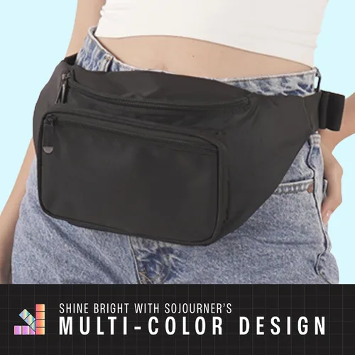 Miniatura 5 de Riñonera con cinturón - Bolso cruzado de cintura para hombres o mujeres - Riñonera grande impermeable y sin manos para senderismo, correr y viajes