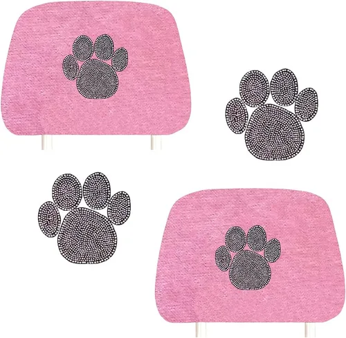Miniatura 21 de ALLBrand Fundas universales para reposacabezas de asiento de automóvil, camión, con diamantes de imitación, color rosa, paquete de 2