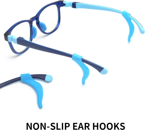 Miniatura 5 de JM Lentes de luz azul para niños, hierbas para juegos de computadora para niñas y niños de 3 a 10 años, lentes anti Blue Ray TR90