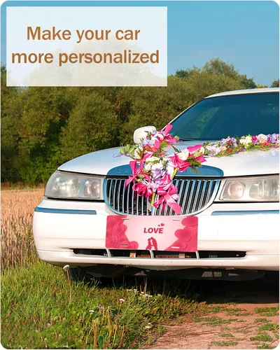 Miniatura 5 de Placa de Matrícula Delantera Personalizada, Placa de Matrícula Personalizada para la Parte Delantera del Coche con Imagen y Texto, Diseños de Placa