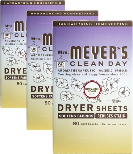 Miniatura 18 de MRS. MEYER'S CLEAN DAY - Hojas para secadora, suavizante de telas, reduce la estática, infundida con aceites esenciales, madera de abedul, 80
