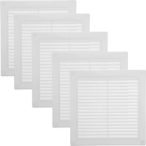 Miniatura 25 de Vent Systems 3 x 3 pulgadas (dimensiones de apertura) - Cubierta de ventilación de plástico blanco Soffit - Rejilla de ventilación cuadrada plana