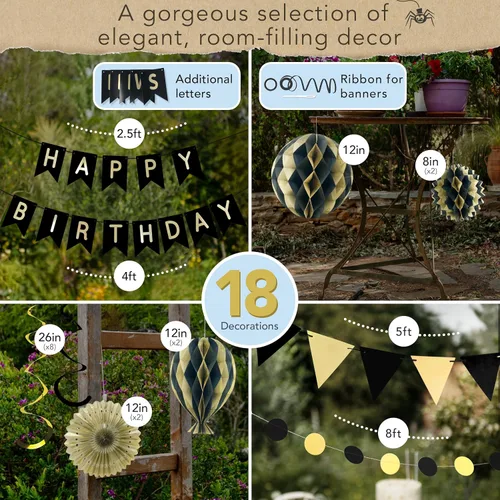 Miniatura 5 de Decoraciones reutilizables de Año Nuevo 2026 – Cartel de Feliz Año Nuevo para múltiples ocasiones también deletrea feliz cumpleaños, montaje rápido