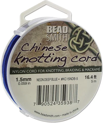 Miniatura 8 de The Beadsmith Knot-it - Cordón de nailon chino, color Siam oscuro, 0.031 in de diámetro, carrete de 49.2 ft