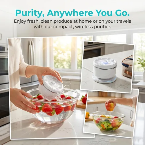 Miniatura 6 de Lavadora de frutas y verduras, purificador de verduras, electrólisis de titanio, máquina de limpieza de frutas y verduras, dispositivo limpiador