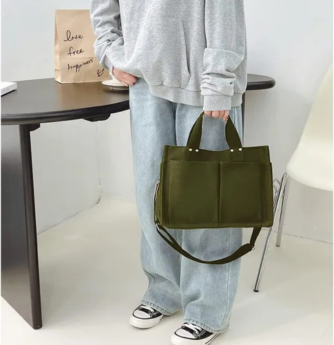 Miniatura 3 de Valleycomfy Bolsas de lona para mujer, bolsos de hombro grandes, bolsos de mano, monedero, carteras, múltiples bolsillos, bolsas de trabajo casuales
