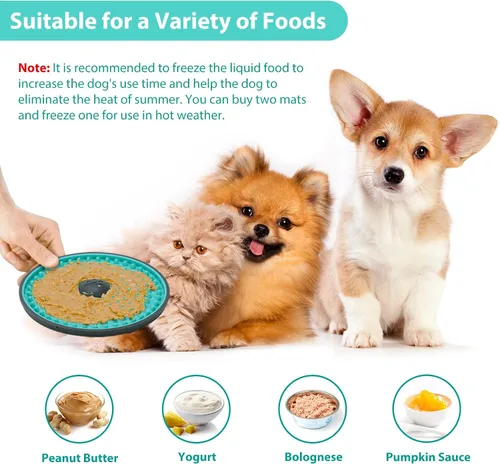 Miniatura 4 de Tapete para Lamer para Perros, Almohadillas para Lamer de Jaula para Perros Alimentador Lento, Juguete de Entrenamiento de Jaula Almohadilla