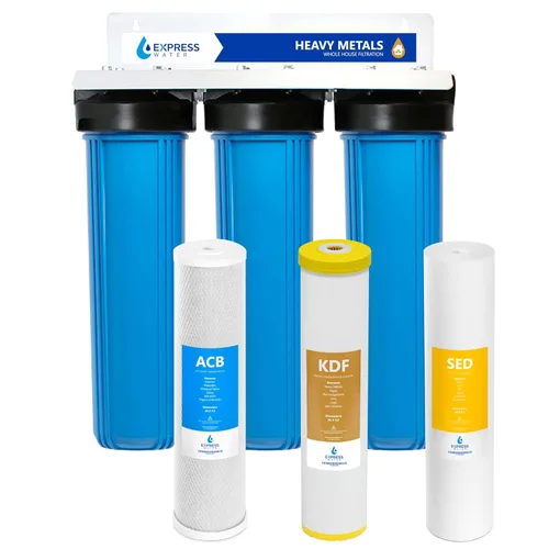 Sistema de filtro de agua para toda la casa | Metales pesados | Purificador de agua de 3 etapas para toda la casa, de primera calidad, filtro de