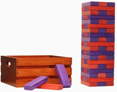 Miniatura 50 de Tailgating Pros Maderas gigantes de primera calidad con caja manchada: ¡elige los colores de tu equipo! Juego gigante para patio al aire libre