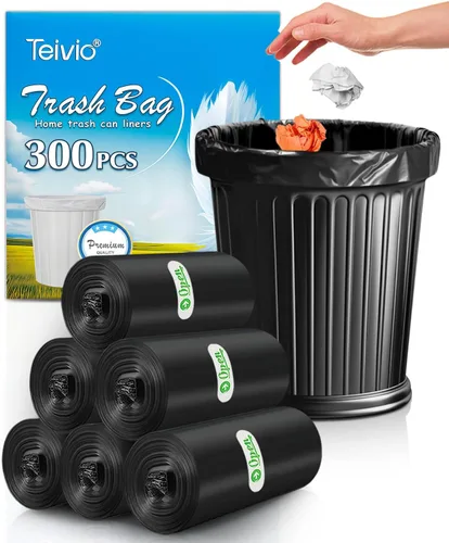 Miniatura 31 de Bolsas de basura fuertes de 1.2 galones, 220 unidades, bolsas de basura para baño, bolsas de plástico pequeñas para la oficina en casa, cocina, se