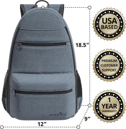Miniatura 5 de Athletico Athletico City Bolsa de Tenis Gris