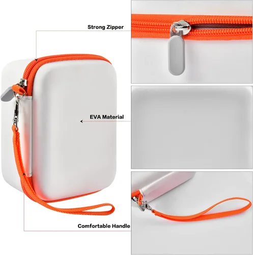 Miniatura 3 de Estuche de viaje casmilee compatible con Yoto Mini – Reproductor de audio y música para niños, bolsa portaobjetos para altavoz infantil que Blanco