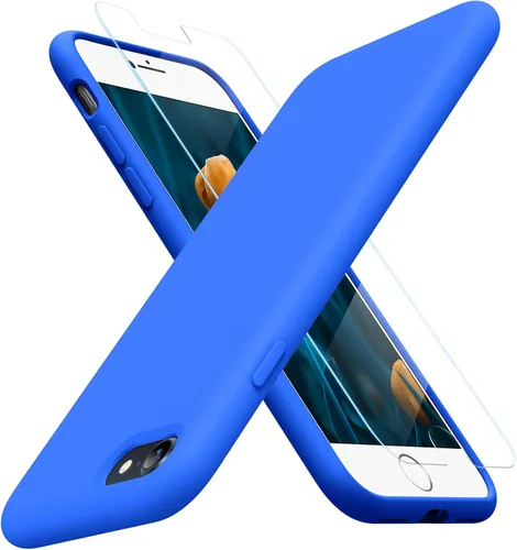 Miniatura 193 de Miracase Funda diseñada para iPhone 13, con protector de pantalla de vidrio templado, forro de microfibra suave antiarañazos, funda de goma