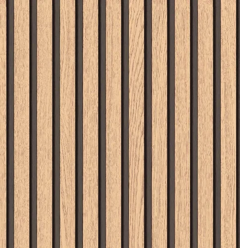 Miniatura 11 de myforHD Papel tapiz despegable y adhesivo de rejilla de madera con rayas, papel tapiz autoadhesivo de madera falsa, papel de contacto de madera