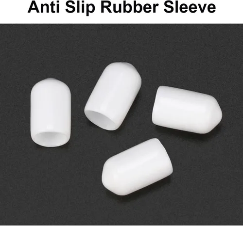 Miniatura 5 de Qrity 24 clavijas de estante, clavos de soporte para estante, pasadores de soporte de estantería, soporte de armario con cubierta antideslizante