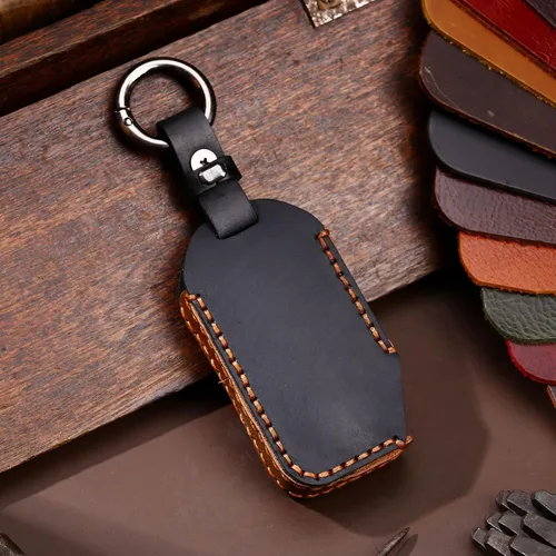 Miniatura 9 de ontto Keyless Entry - Funda inteligente para llave remota para Kia Ceed, Cerato, Forte, Seltos, Sorento, Soul, funda de cuero para llaves color negro