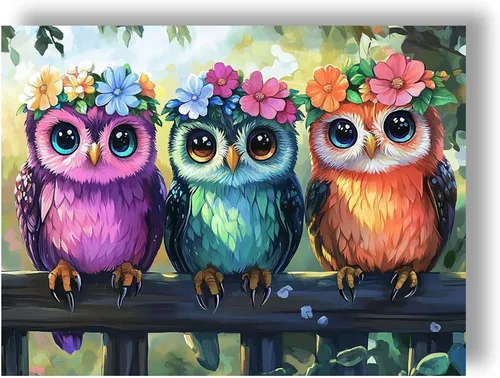 Miniatura 21 de Wergund - Kits de pintura de diamantes de jirafa, kits de pintura de diamantes para adultos y niños, bordado de diamantes de imitación de cristal