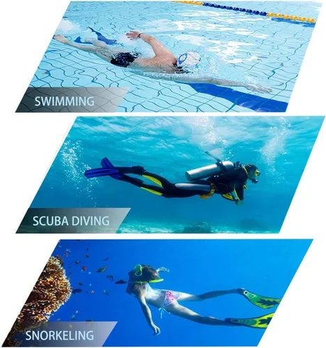 Miniatura 8 de Equipo de esnórquel para adultos, jóvenes y niños, juego de máscara de esnórquel con parte superior seca, juego de máscara de buceo antivaho
