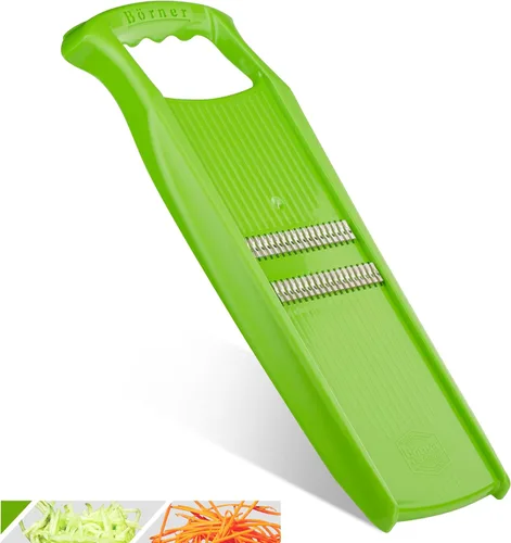 Börner Roko PowerLine - Cortador de verduras • Cortador de juliana para frutas y verduras • Cortador de juliana para tiras finas • Rallador de Verde