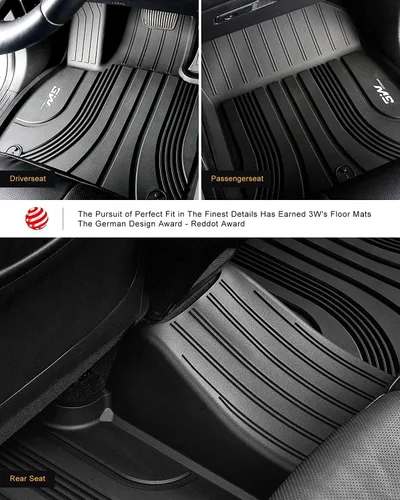 Miniatura 4 de 3W Alfombrillas de Piso Compatibles con Hyundai Tucson 2022-2025 2026 (No para Híbrido), Forros de Piso de Automóvil TPE para Todo Clima de Ajuste